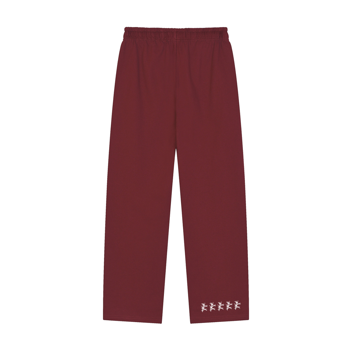 Solid Color Straight-Leg Sweatpants