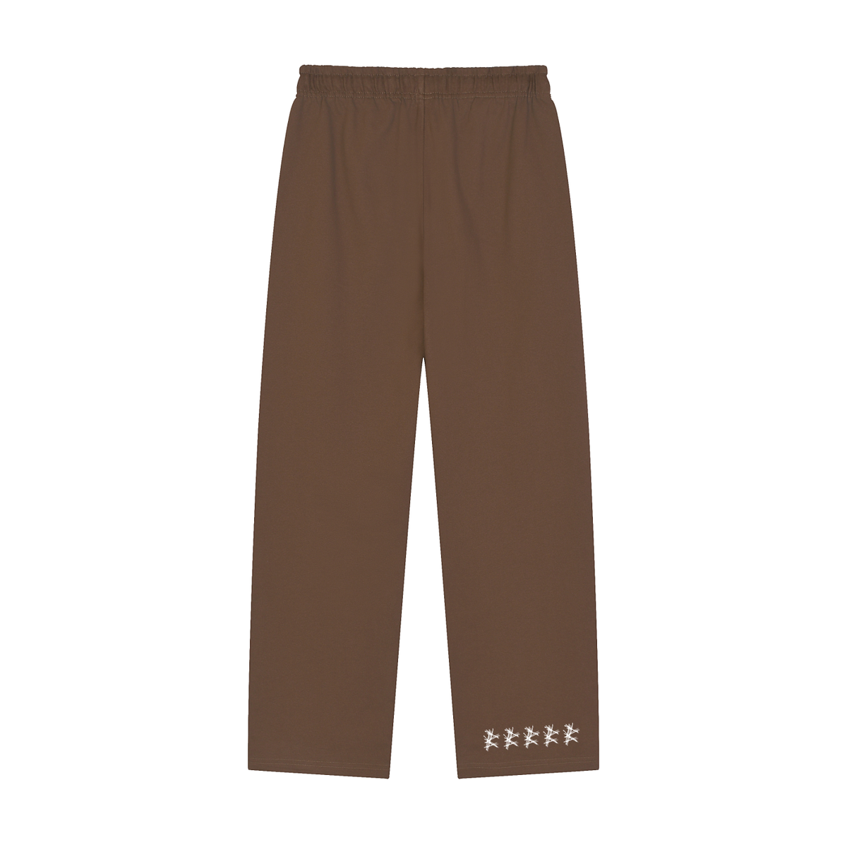 Solid Color Straight-Leg Sweatpants