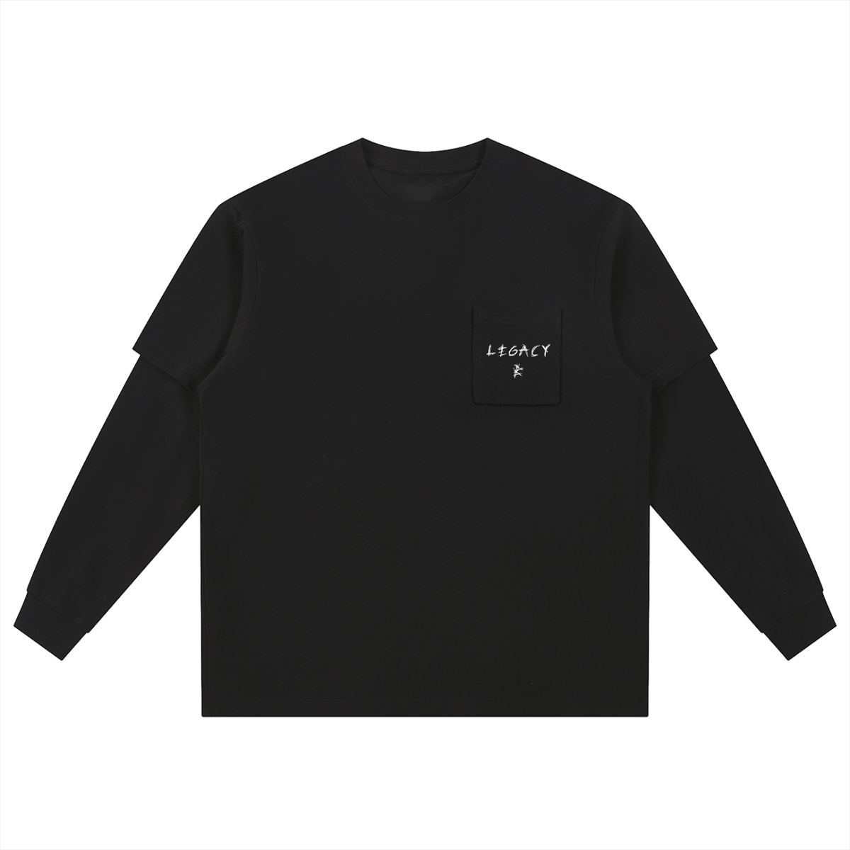 Layered Long Sleeve Oversized Tee