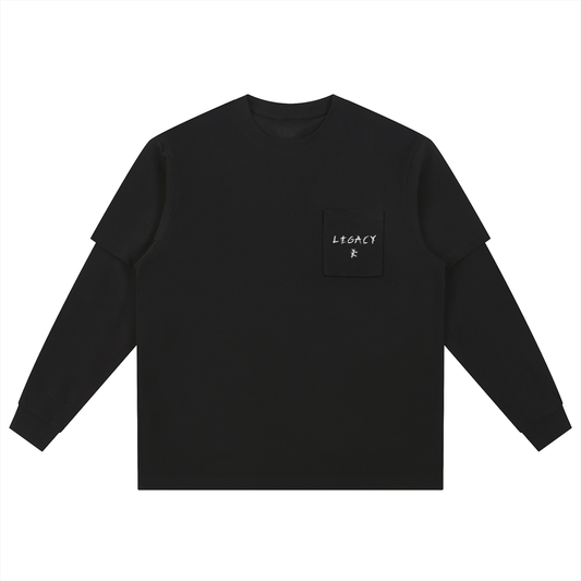 Layered Long Sleeve Oversized Tee