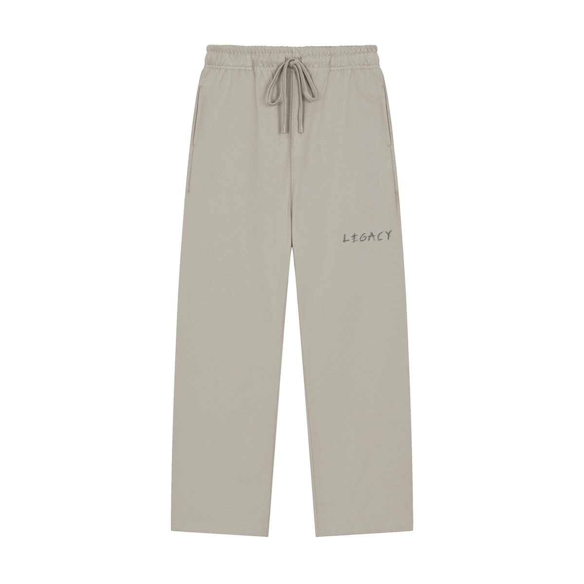 Solid Color Straight-Leg Sweatpants