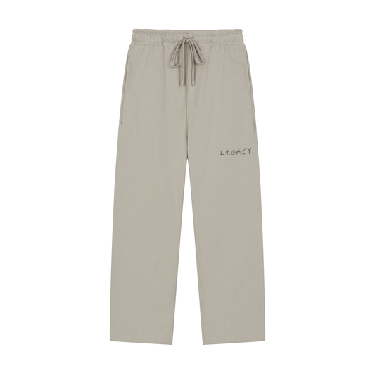 Solid Color Straight-Leg Sweatpants