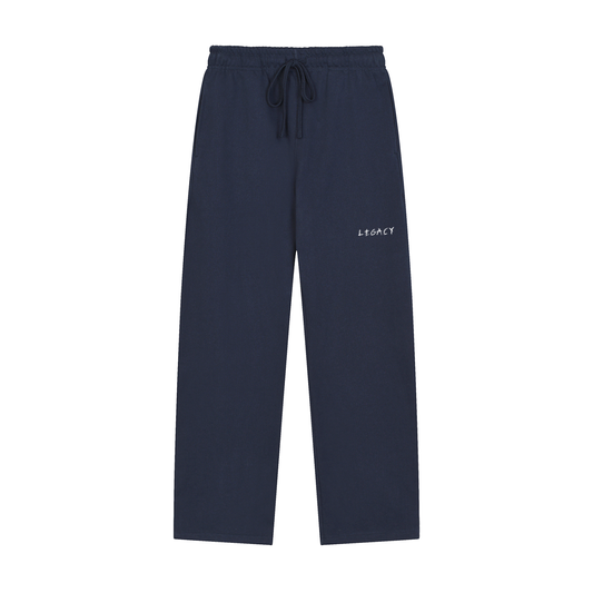 Solid Color Straight-Leg Sweatpants
