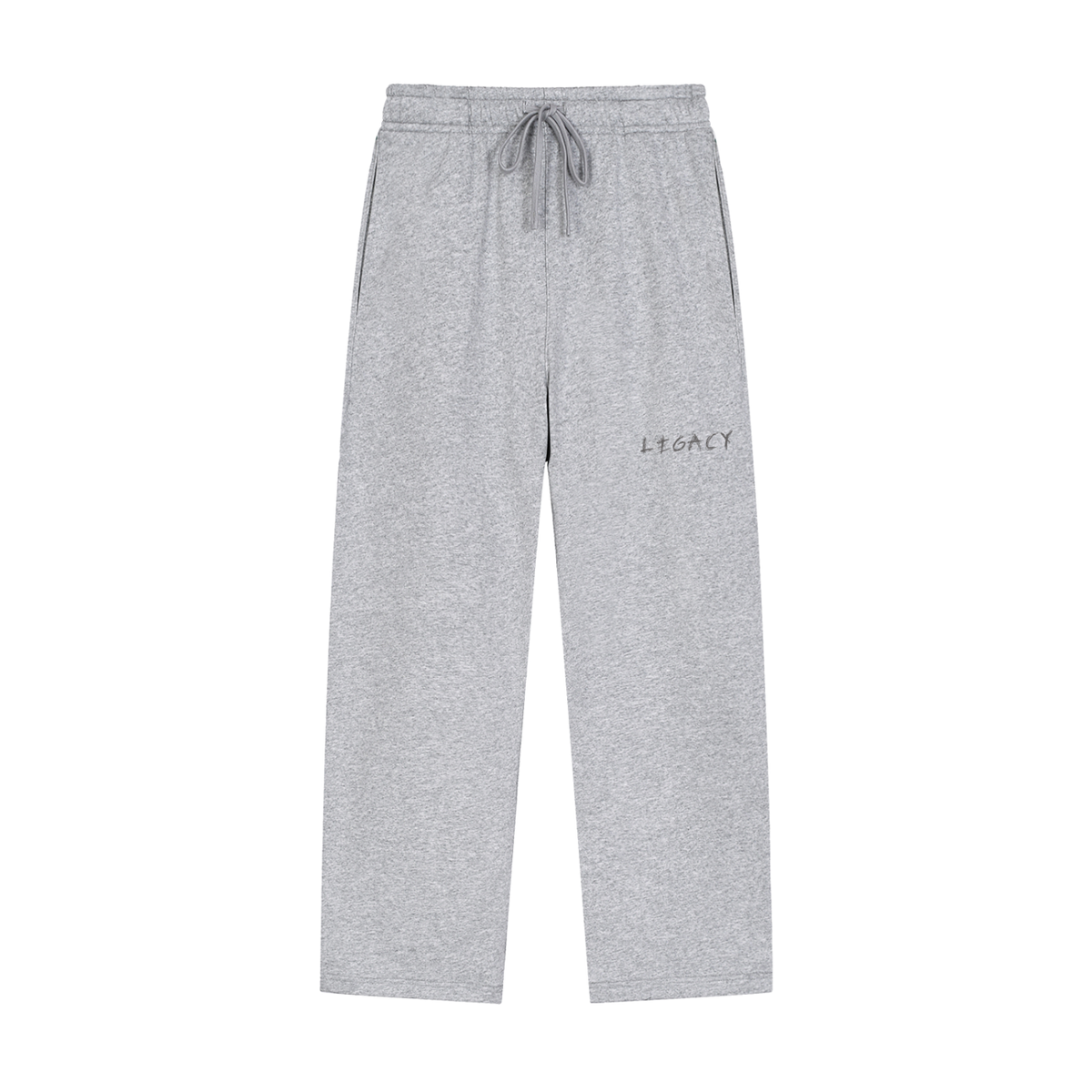 Solid Color Straight-Leg Sweatpants