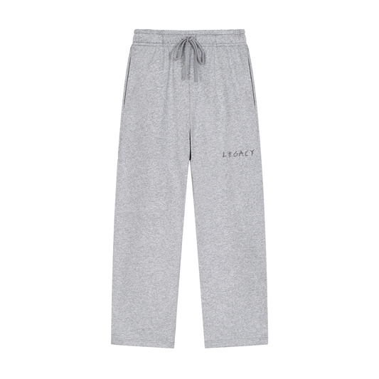 Solid Color Straight-Leg Sweatpants