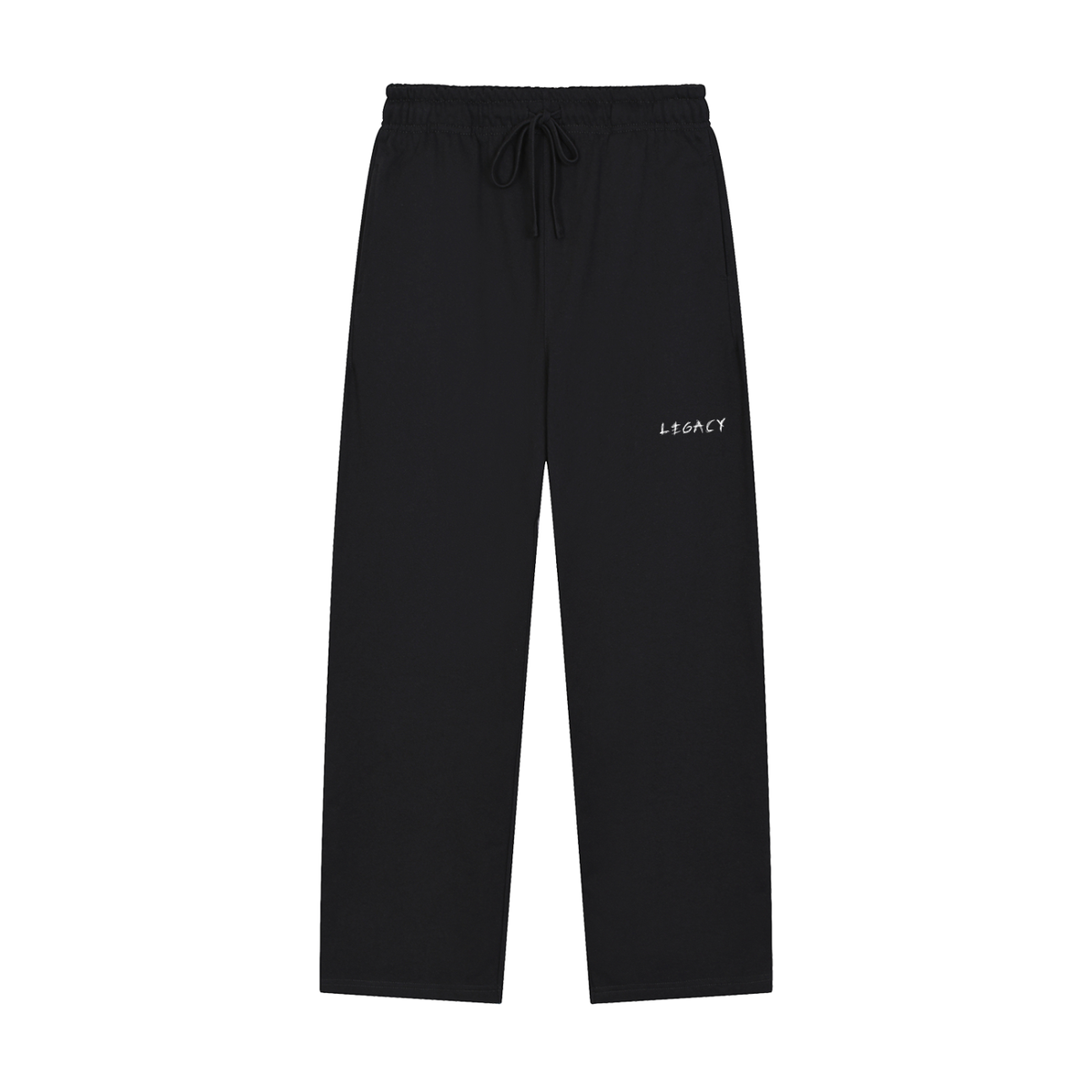 Solid Color Straight-Leg Sweatpants