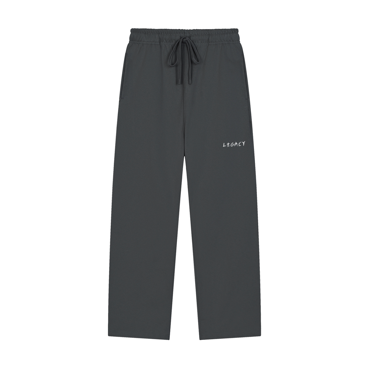 Solid Color Straight-Leg Sweatpants