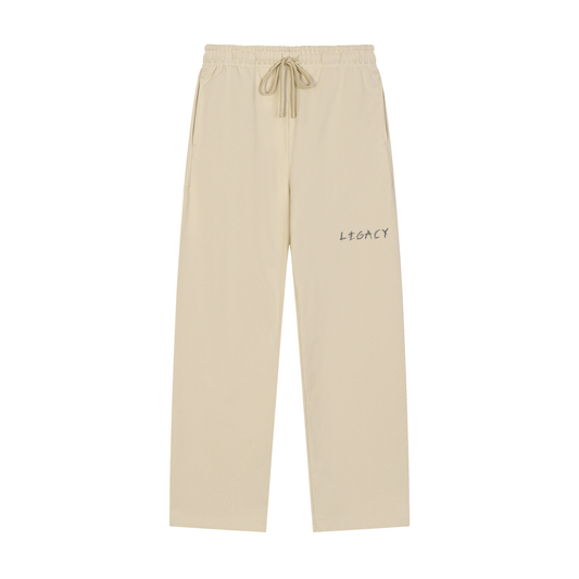 Solid Color Straight-Leg Sweatpants